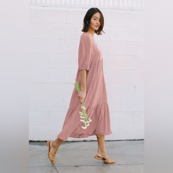 Rachel Pally Linen Mae Dress in Fawn size XS - Picture 2 of 12